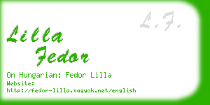 lilla fedor business card